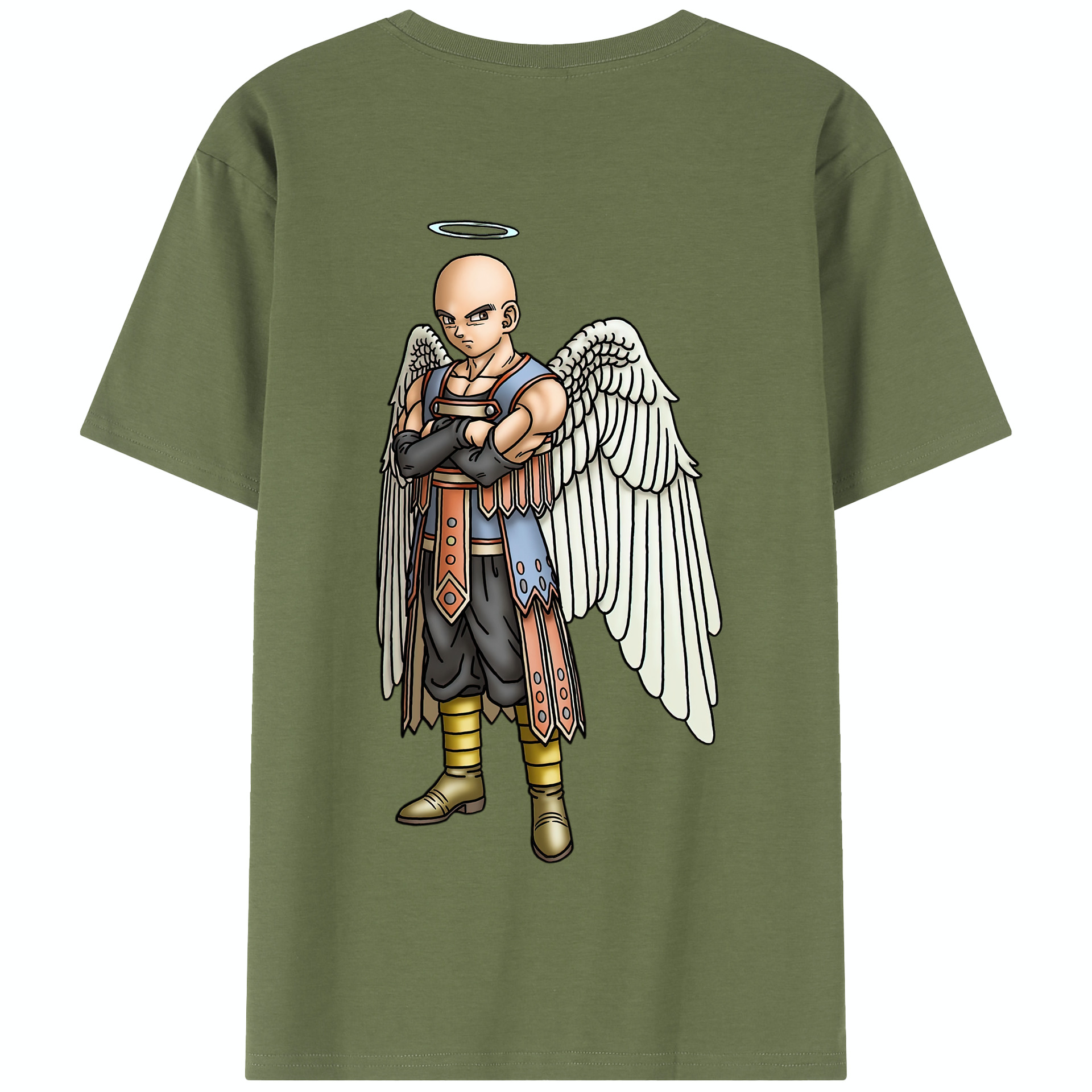 （画像用） ドラゴンクエスト Doragon Kuesuto Dragon Quest 綿100％半袖Tシャツ（背面プリント）
